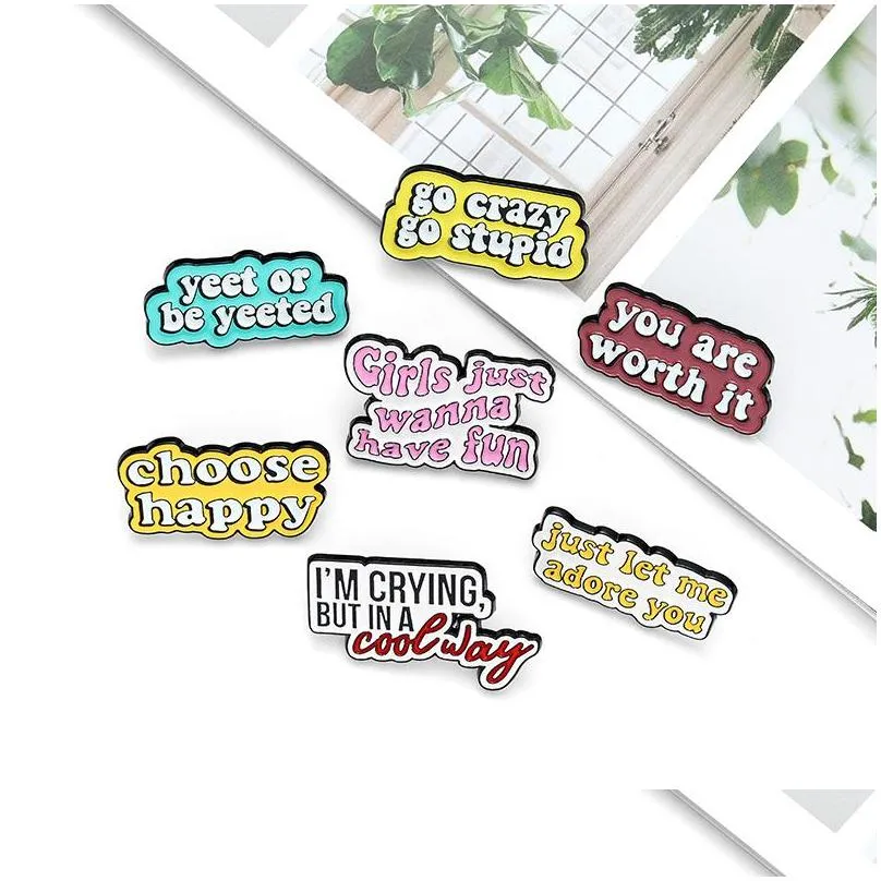 funny creative character enamel pins colors fashion various types brooches for lapel pin clothes shirt bags 684 t2