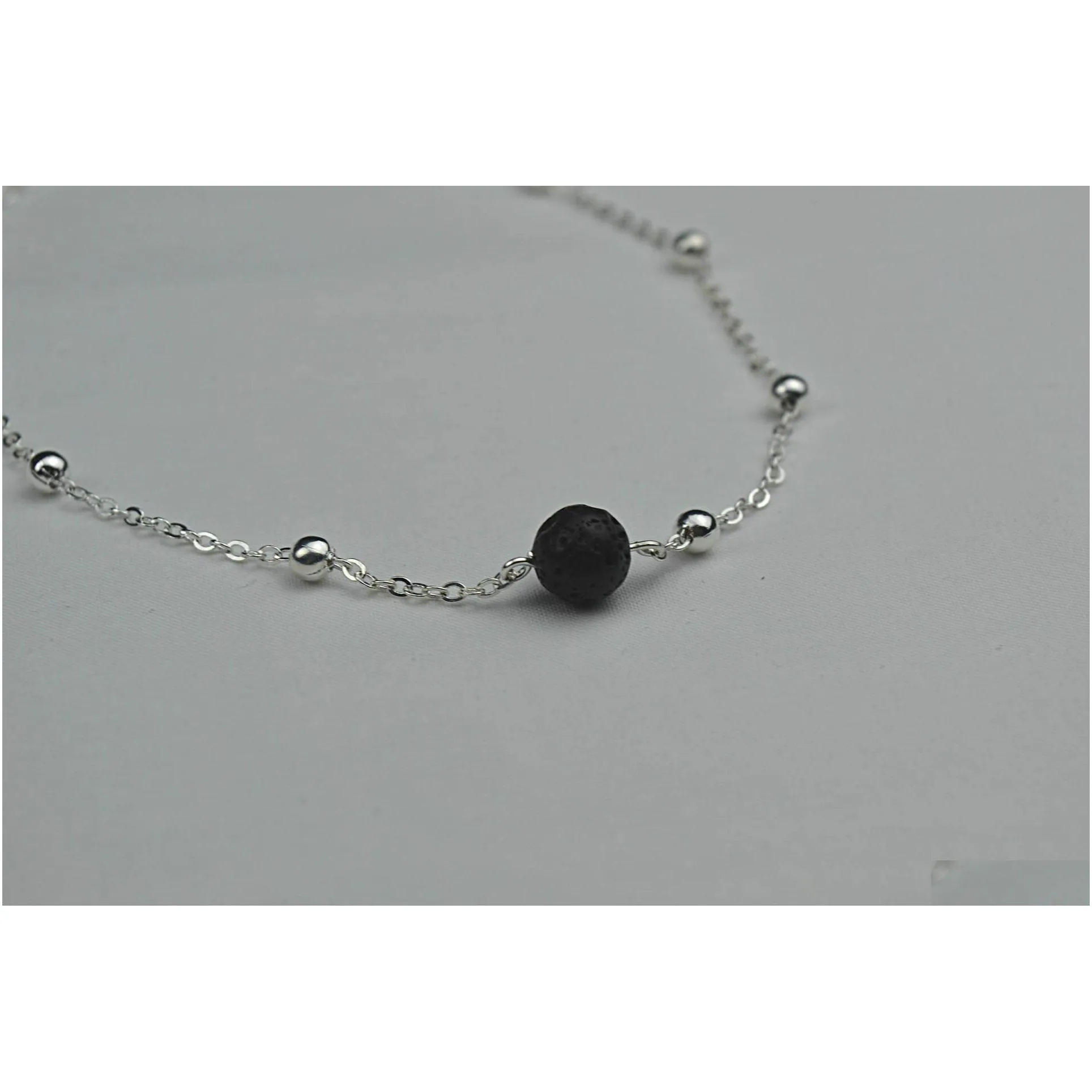 handmade single lava stone necklace  oil diffuser volcanic rock necklace for women jewelry