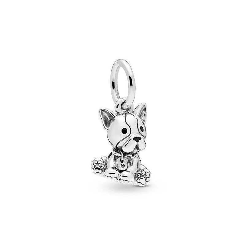  high quality 925 sterling silver silver pet dog diy charm bead bracelet necklace making women men jewelry  pendant