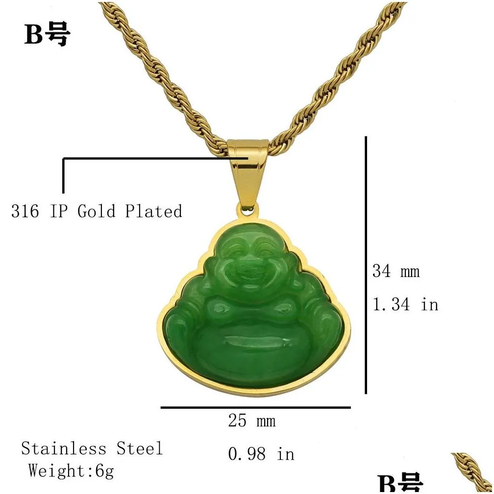 resin maitreya buddhas pendant necklace for women gold chain stainless steel buddha necklaces jewelry fashion accessories