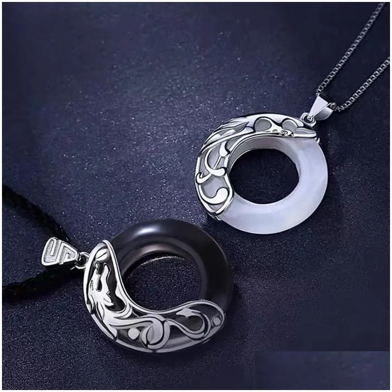 pendant necklaces heaven officials blessing couple moonlight necklace for lovers friendship jewelry valentines day collier