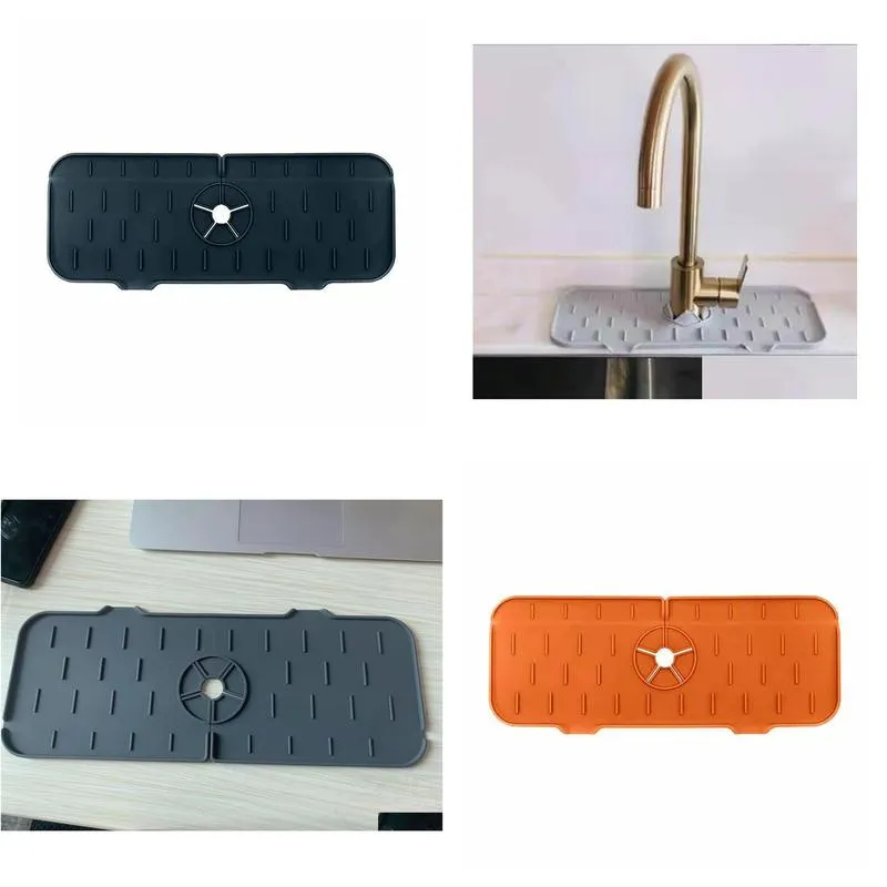 multifunctional splashproof silicone pad drain pad kitchen bathroom faucet pads kitchen tools