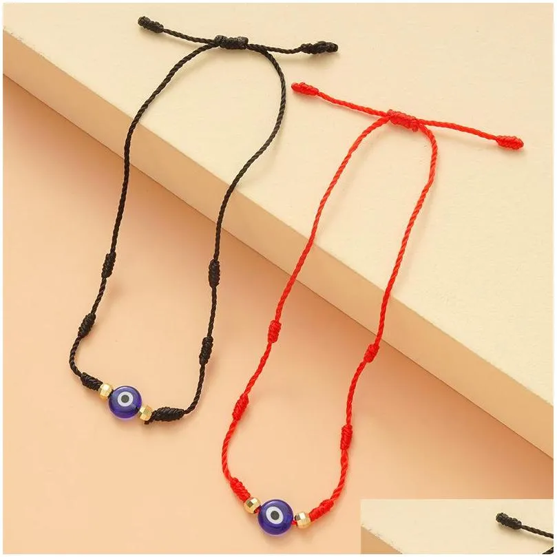 turkish lucky evil blue eye bracelets for women handmade braided red black rope 7 knots bracelet lucky jewelry friendship bracelets