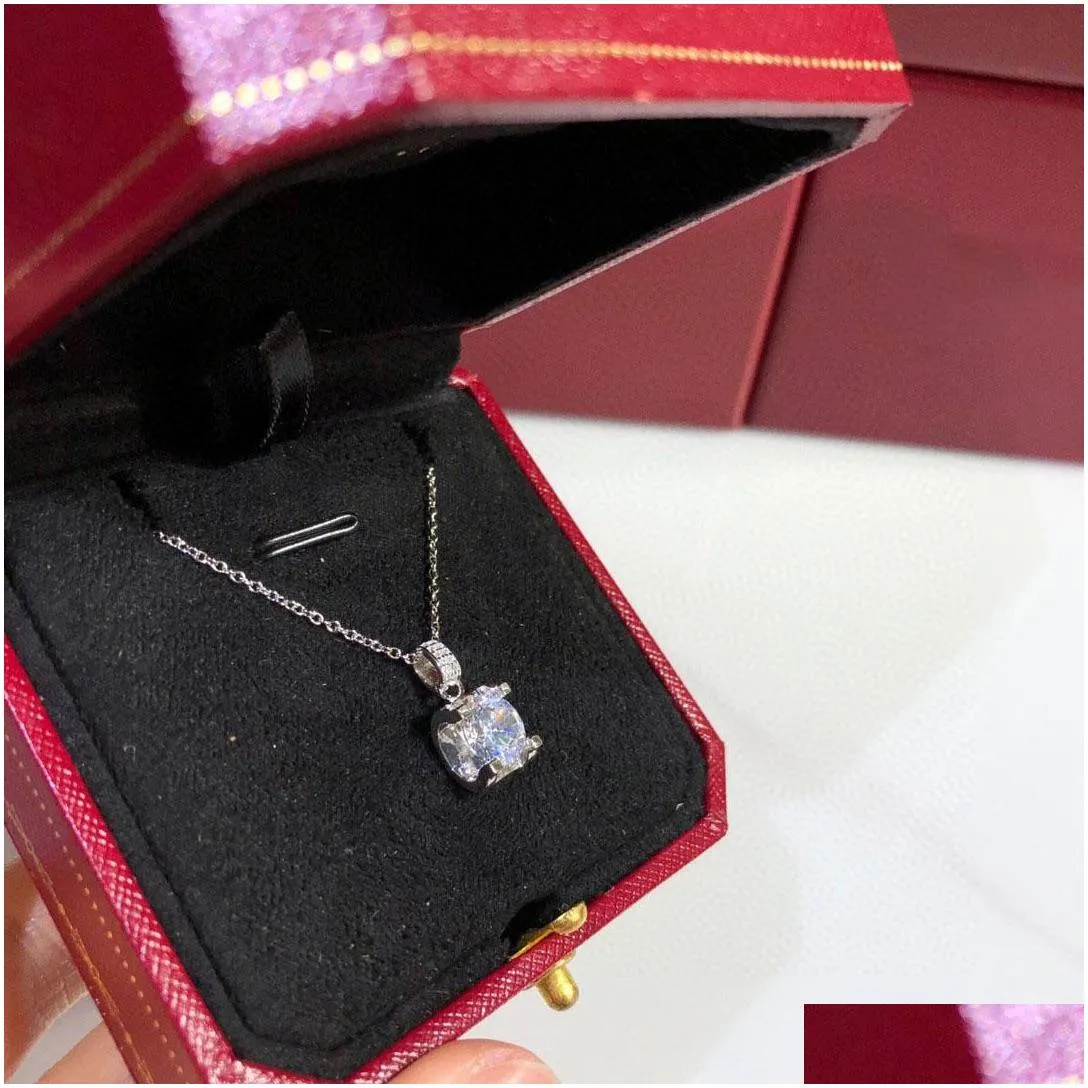diamond necklace women pendant necklace s925 silver plated individuality chain necklace for women party wedding gift