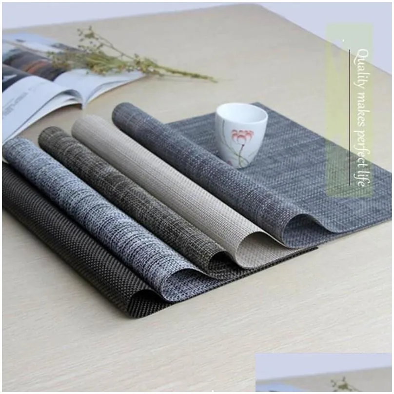 8 color placemats placemats for dining table heatresistant placemats stain resistant washable pvc table mats kitchen table mats