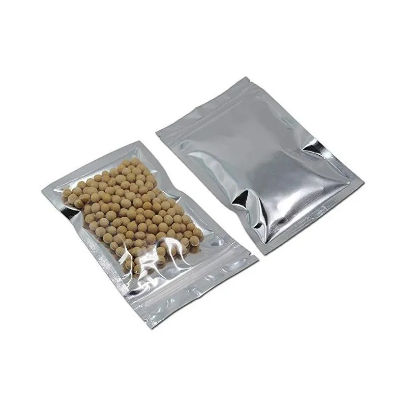 100pcs/lot resealable bags smell proof pouch aluminum foil packaging plastic bag food storage pouches 18 sizes