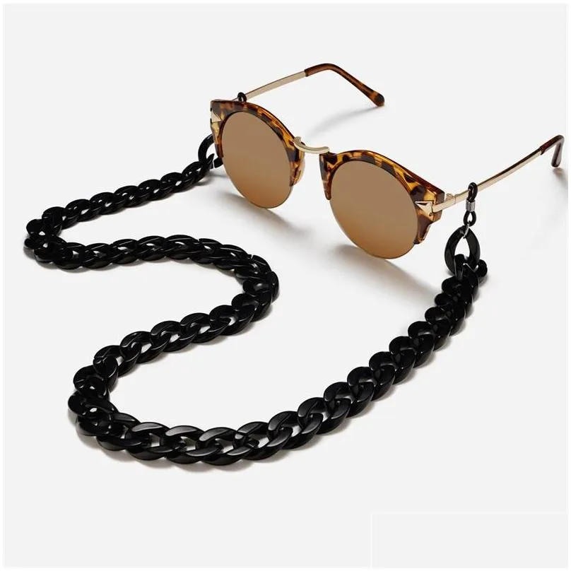 new acrylic sunglasses chain women reading glasses hanging neck chain largand glasses chain eyeglasses cord eyewear accessory 852 q2