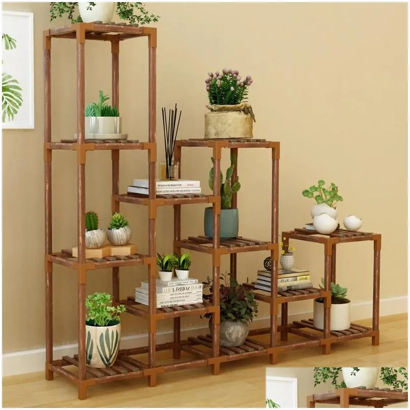 garden sets flowers shelf solid wood succulent multilayer indoor balcony storage living room multilayer floortoceiling interface flower pot rack