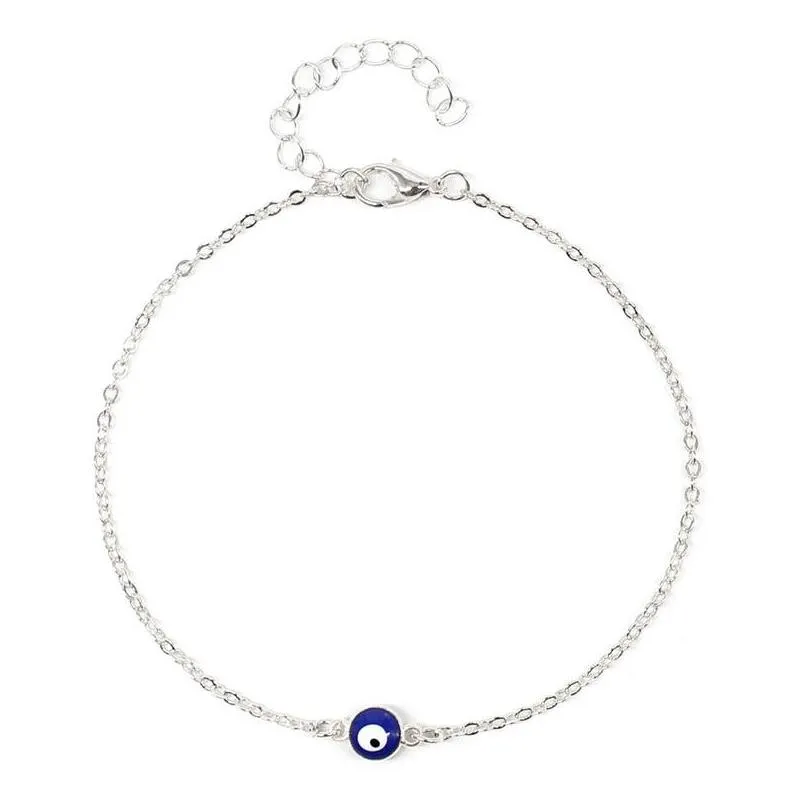 ladies evil eye alloy plating simple anklet 1817 t2