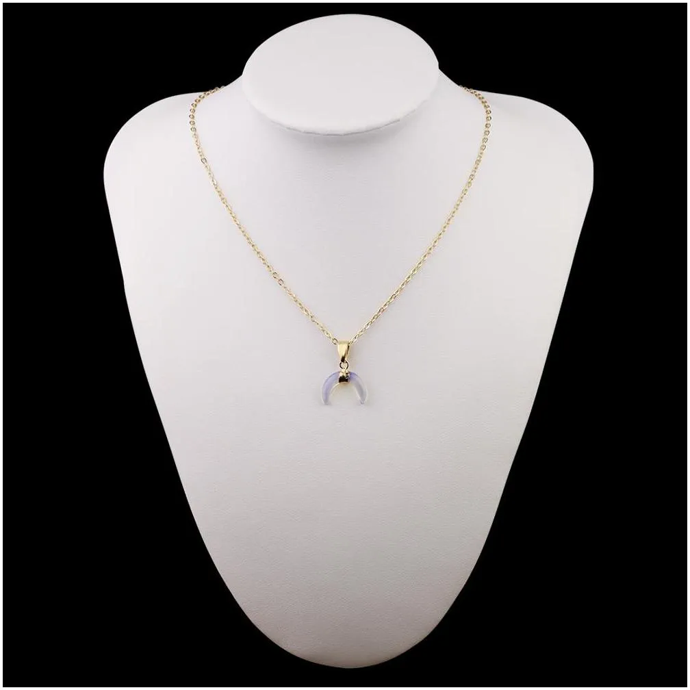 moon opal pendant necklace fashion necklace women jewelry