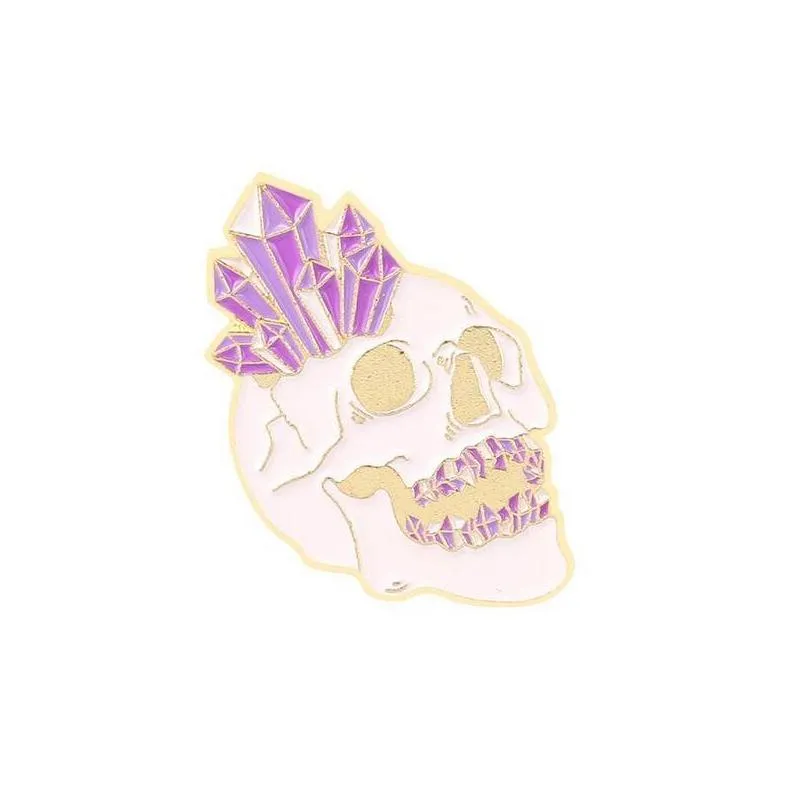 punk style skull brooches pin for women fashion dress coat shirt demin metal funny brooch pins badges backpack gift jewelry