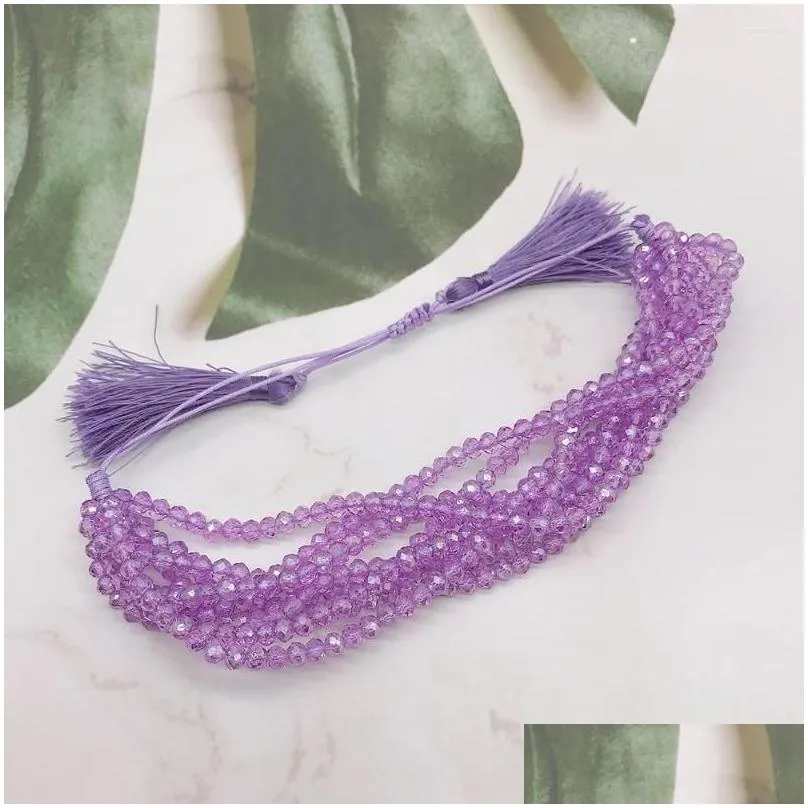 strand bluestar women miyuki bead bracelet purple flower pulseras mujer moda crystal tassel handmade jewelry