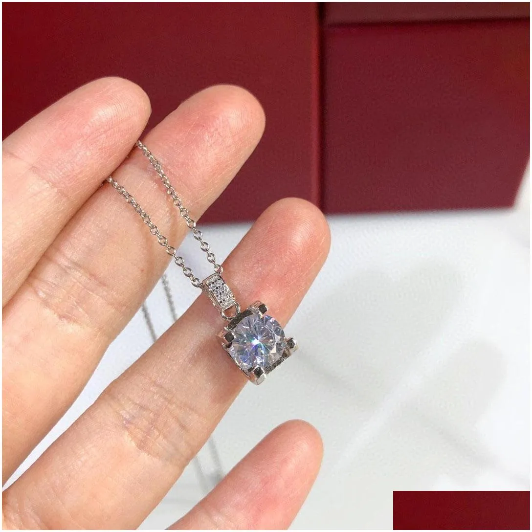 diamond necklace women pendant necklace s925 silver plated individuality chain necklace for women party wedding gift