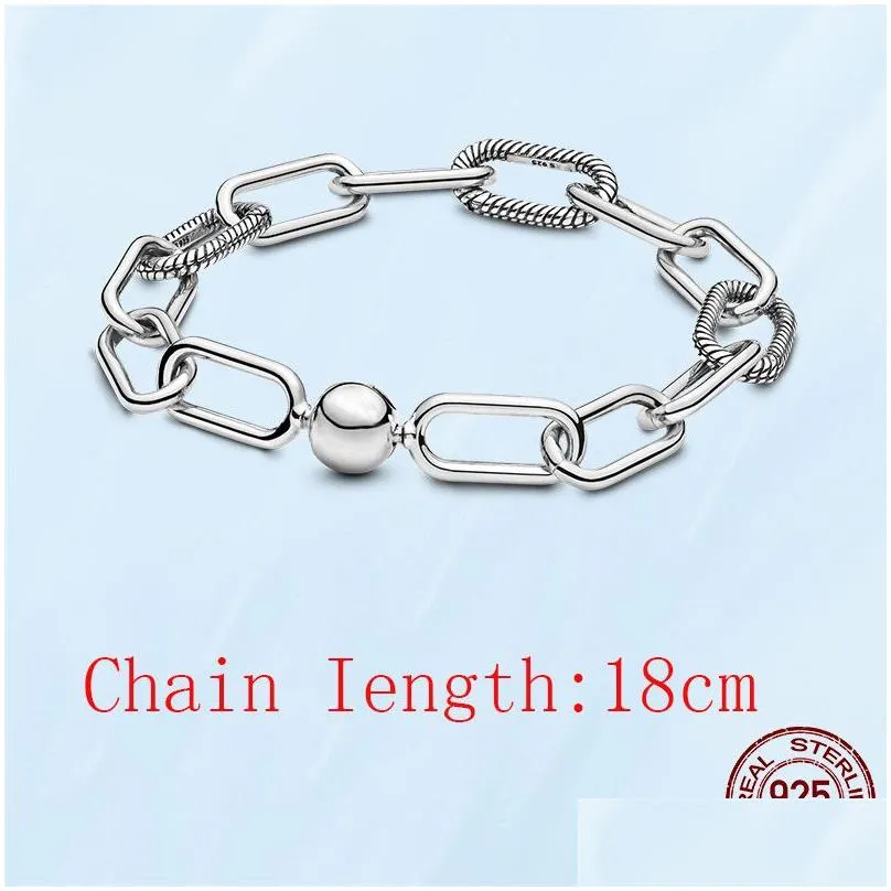  925 sterling silver charm silver silver me series  bracelet women diy jewelry fashion accessories gift