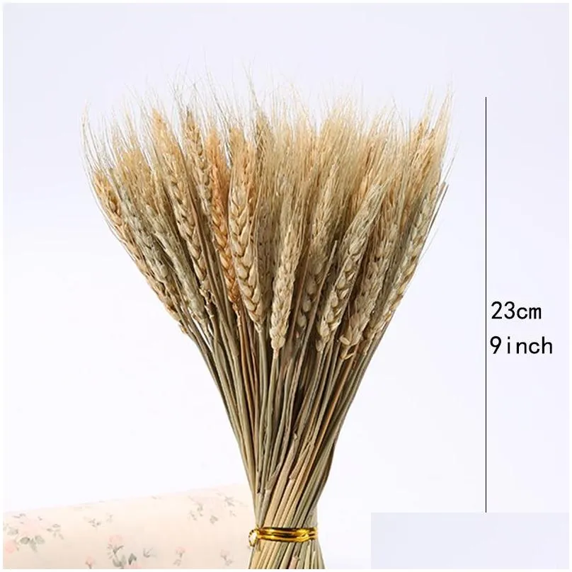 23cmwheat ear artificial flowers natural dried flowers for home decor table wedding decoration diy preserved flower bouquet