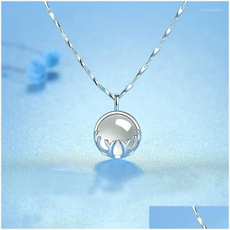 pendant necklaces white gem antler crystal womens necklace silver color jewelry fashion accessories gift