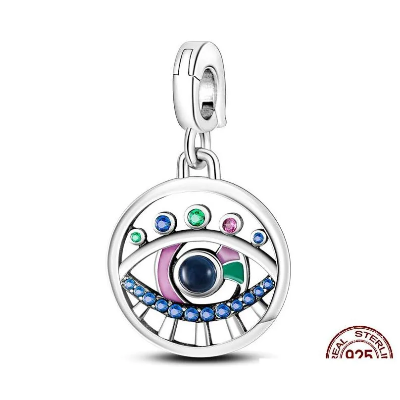 me series the eye medallion pendant charms 925 silver fit pandora bracelet necklace diy link earring styling tworing connector