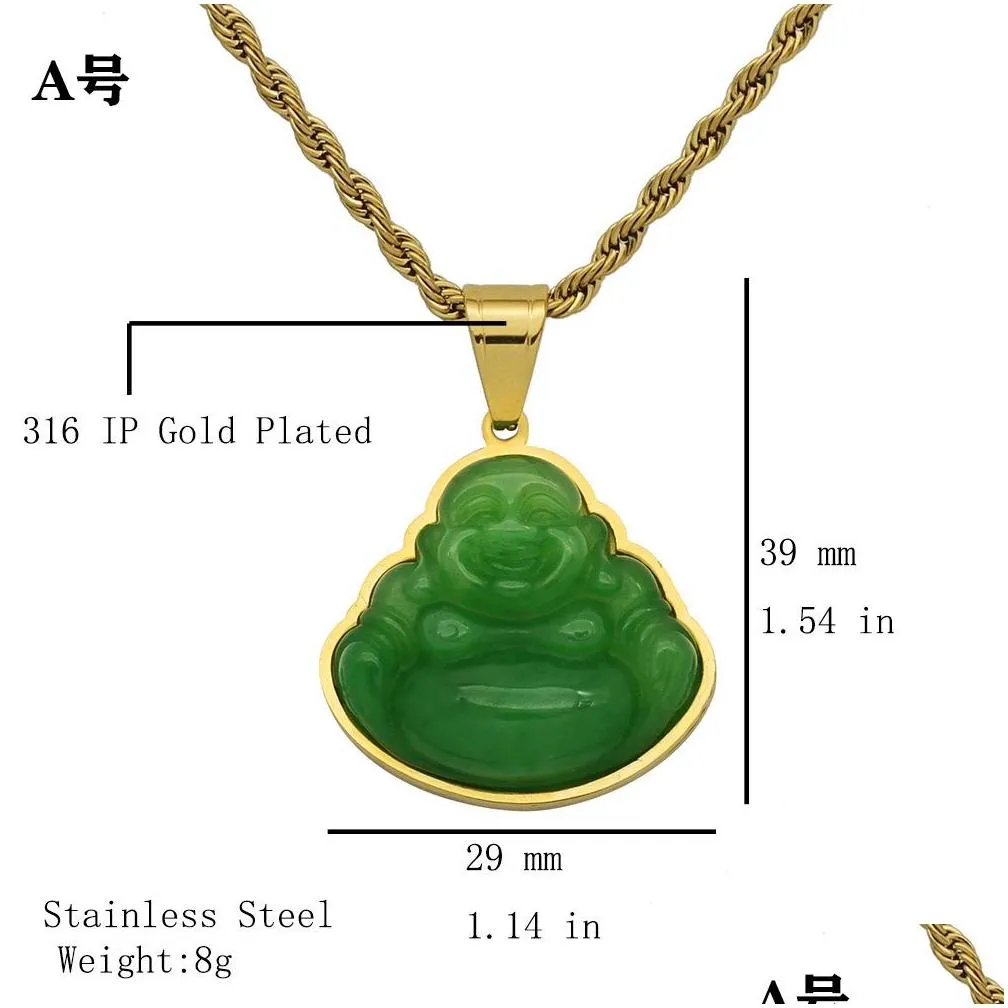 resin maitreya buddhas pendant necklace for women gold chain stainless steel buddha necklaces jewelry fashion accessories