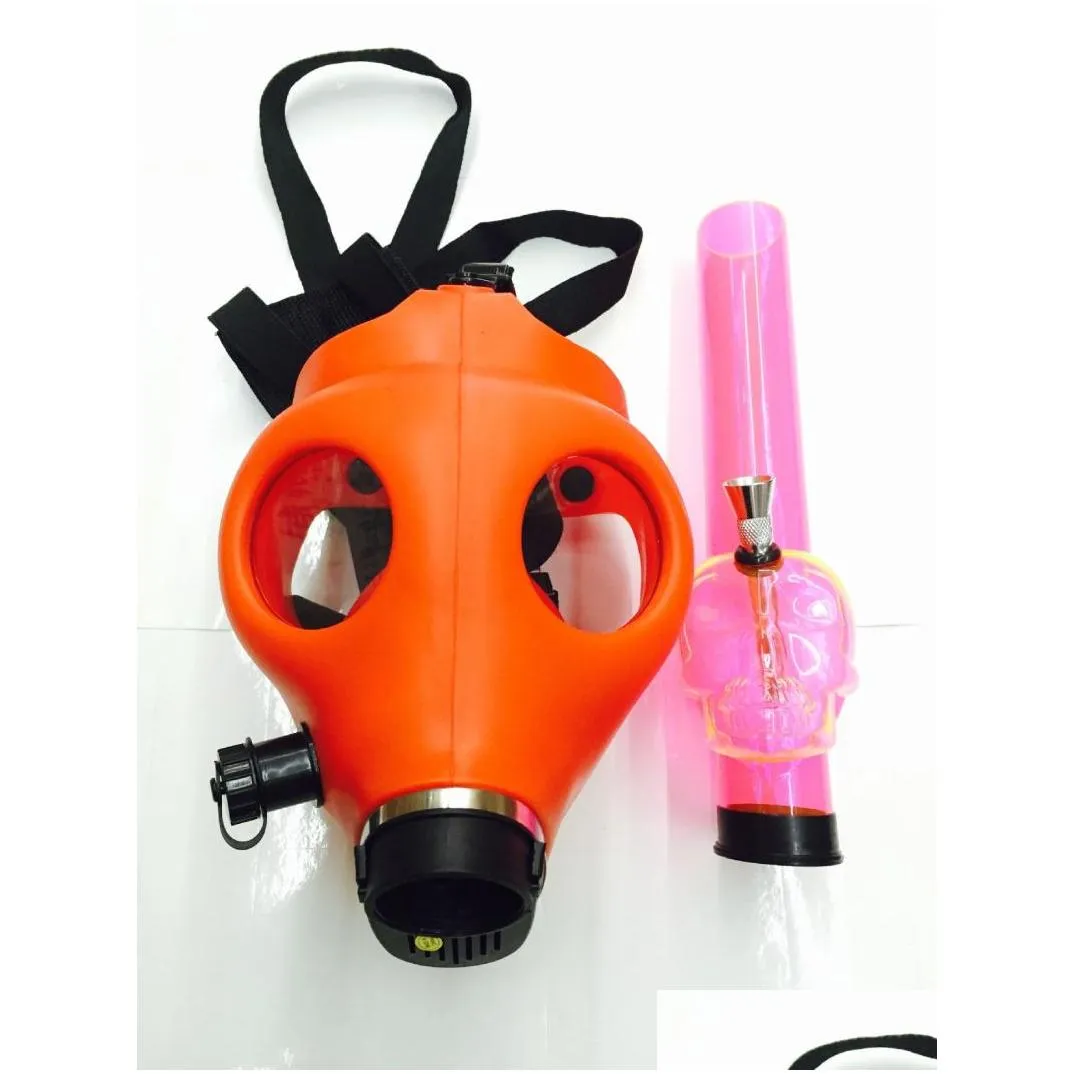 silicon mash creative acrylic hookah smoking pipes gas mask pipes bongs for dry herb shisha pipe