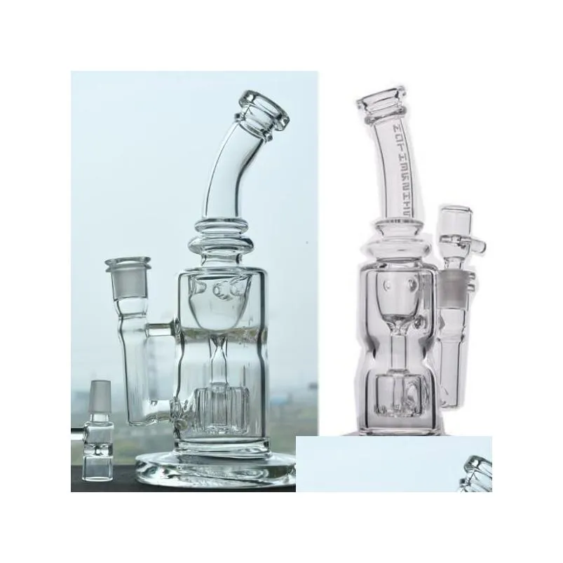 mobius glass bongs bubbler with double stereo matrix perc dab rig hookahs water pipes smoking pipe with 18mm joint