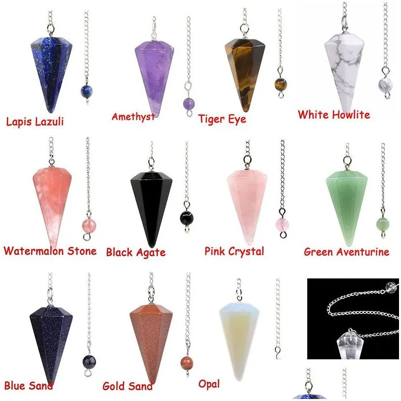  hexagonal column quartz necklaces pendants fashion natural stone bullet pink healing crystal pendant necklace for women men