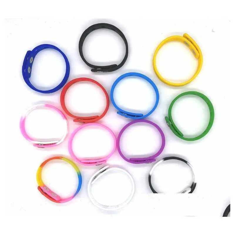 silicone bracelet wristband 21cm fit shoe croc buckle charm accessory party favor gift fashion jewelry 15 colors wholesale