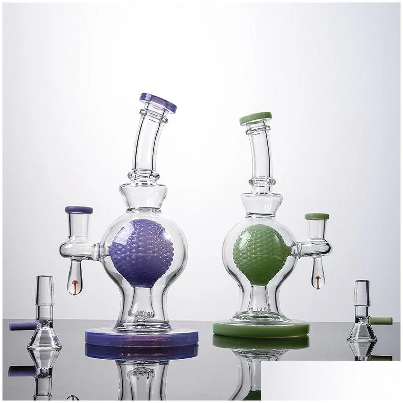 ship by sea hookahs multi styles glass bong 14mm 18mm showerhead perc dab rigs unique shape smoking water pipe bongs 4mm thick with