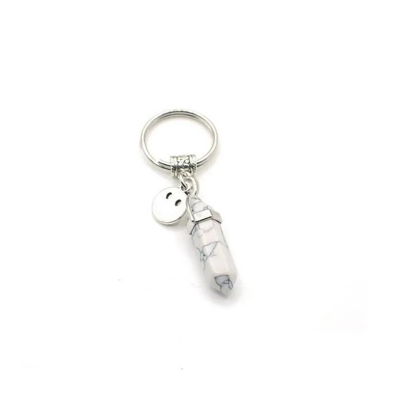 natural stone key chains keyring fashion key holder boho jewelry car keychain 8 stlye colors for men women