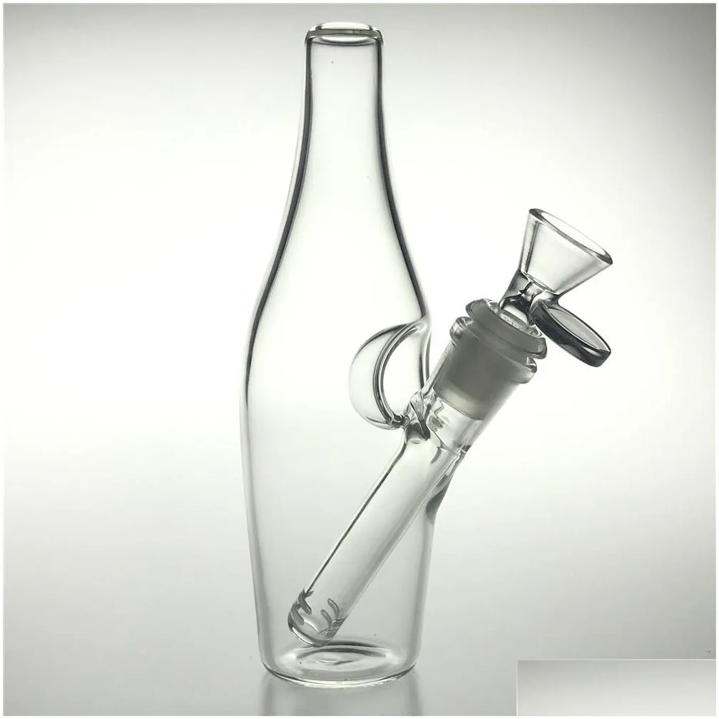 7 inch glass beaker bong with 14mm female hookahs downstem male bowl thick bottle dab rig water bongs recycler medium rigs