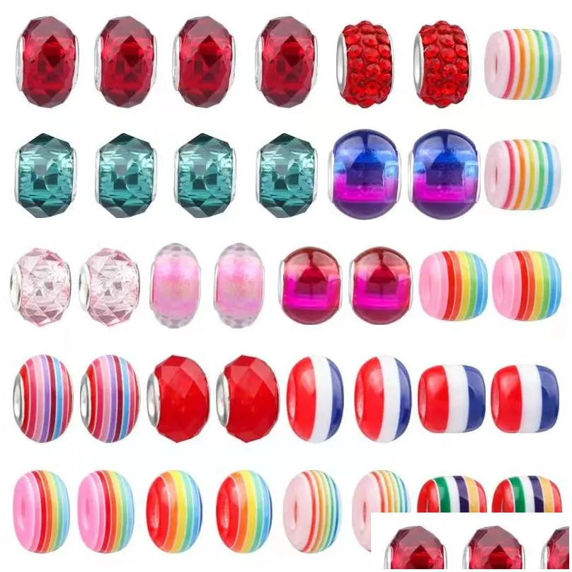  christmas diy jewelry sets with red package box as presents 100pcs charm beads pendant fit 16add5cm snake chain charms accessories bracelets for kids