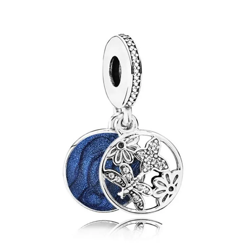 sky blue serie vlinder bloem eenhoorn sterren maan uil vliegtuig kralen fit originele pandora charms armband diy sieraden