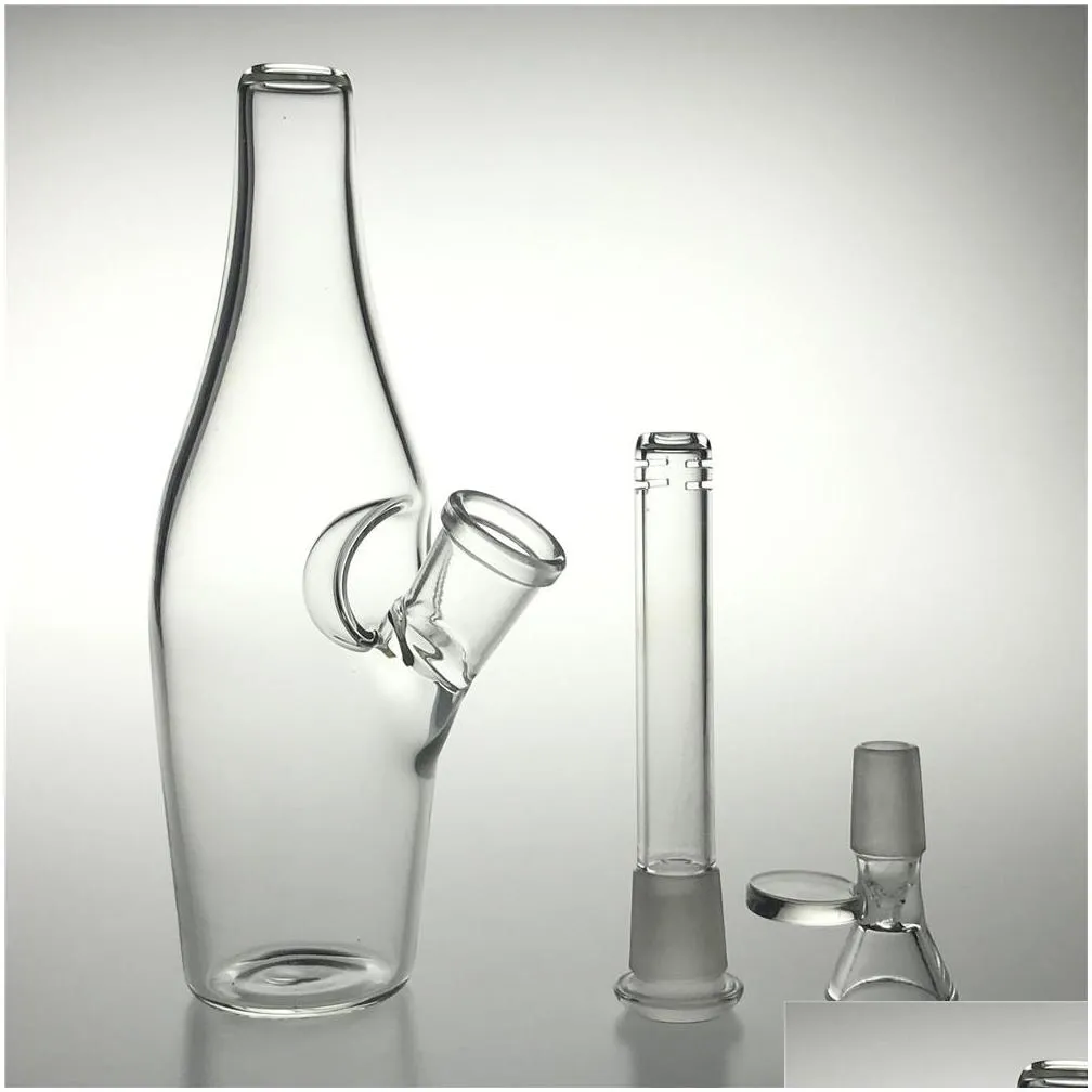 7 inch glass beaker bong with 14mm female hookahs downstem male bowl thick bottle dab rig water bongs recycler medium rigs