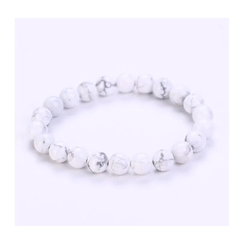 8mm beaded strands natural stone healing crystal stretch beaded bracelet women men handmade precious gemstone round bracelets jewelry