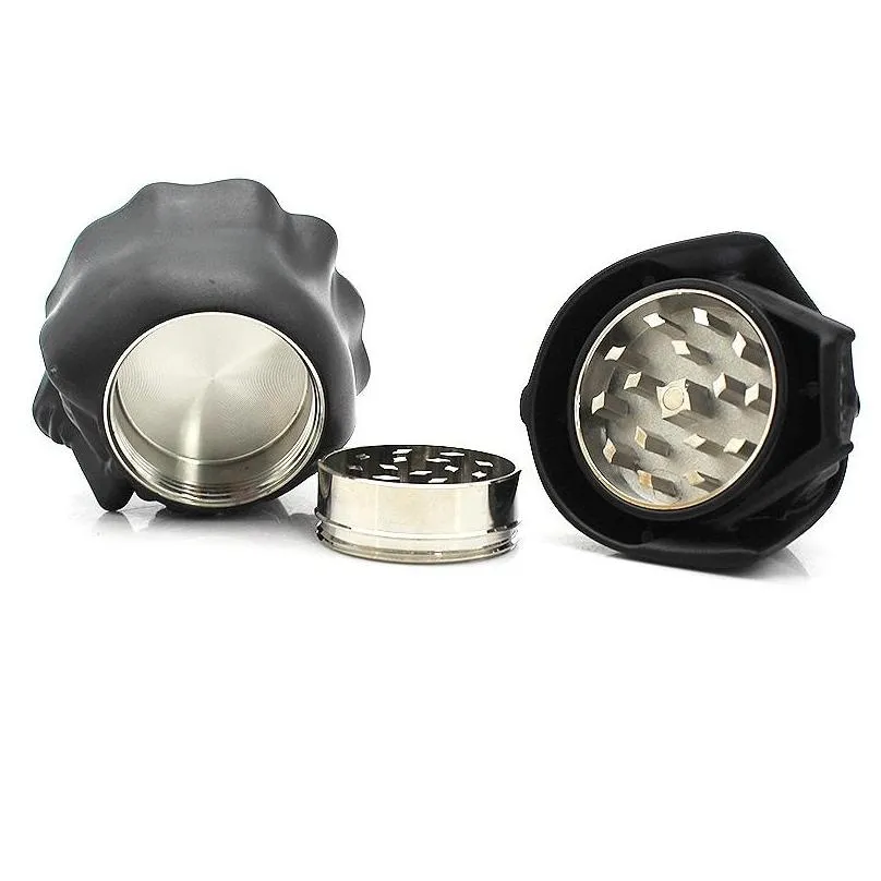 2022 90mm height black zinc alloy 36mm diameter grinders for herb grinder 3 parts oil dab rigs smoking accessories gr194