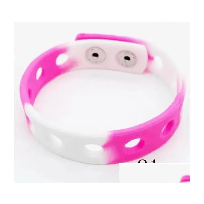 silicone bracelet wristband 21cm fit shoe croc buckle charm accessory party favor gift fashion jewelry 15 colors wholesale