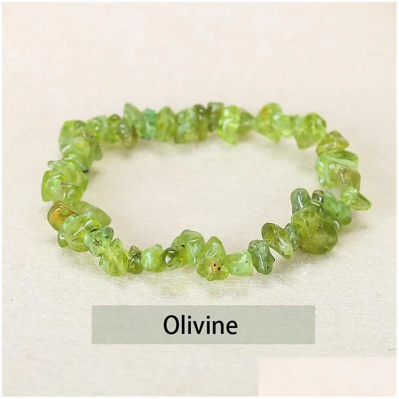green aventurine irregular gravel natural gemstone strand bracelet stretch beads healing energy agate crystal quartz bracelets