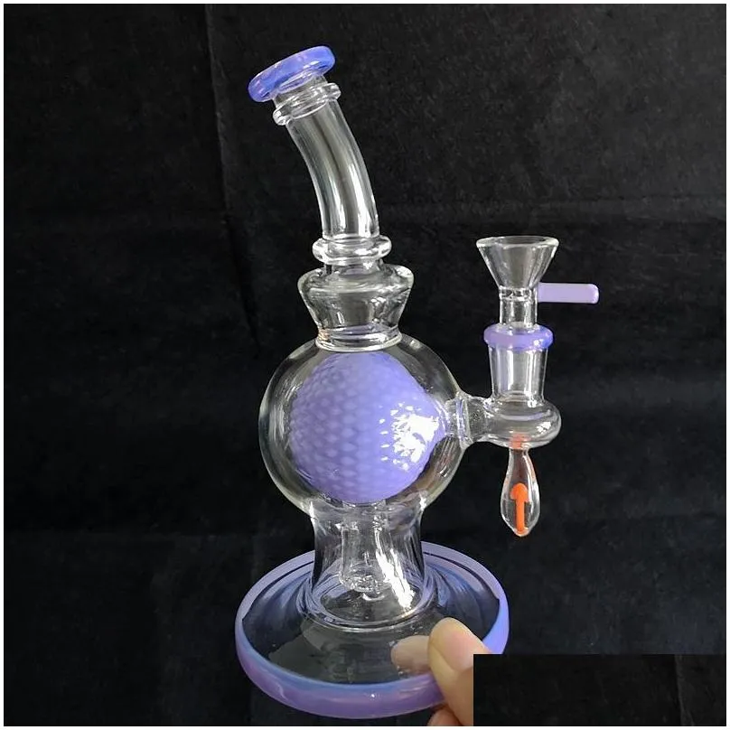 milk green purple hookahs oil dab rigs showerhead perc percolator glass water bongs ball water pipe 14mm joint with bowl xl1971