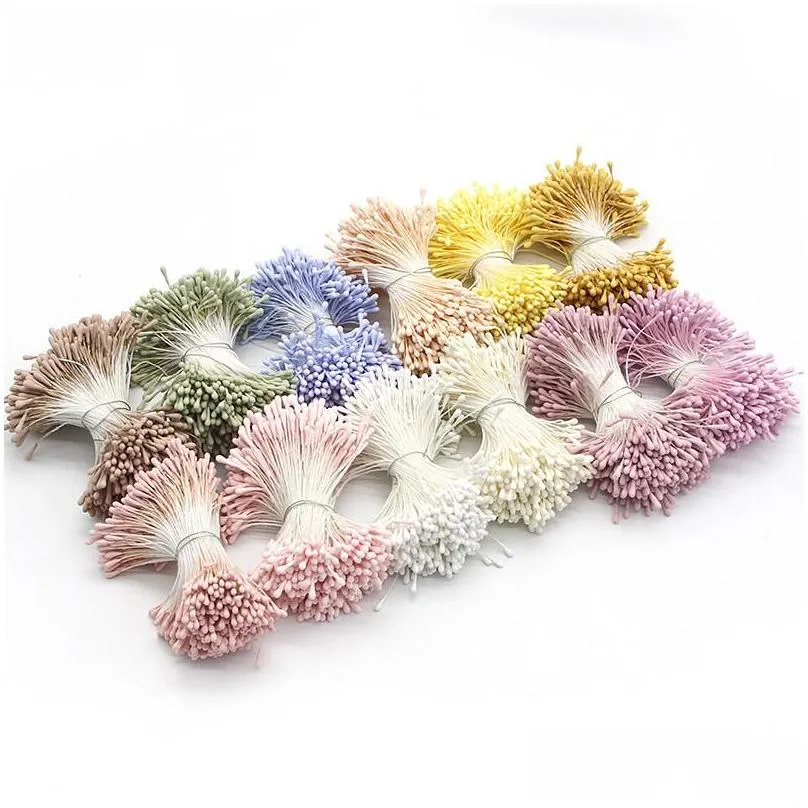 400pcs /lot flowers stamen 2mm diy artificial flowers wreath for wedding party home decor