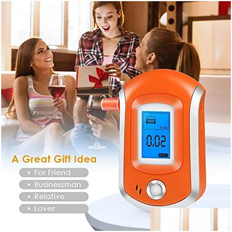 alcoholism test alcohol tester professional digital breathalyzer breath analyzer with large lcd display 11 pcs mouthpieces