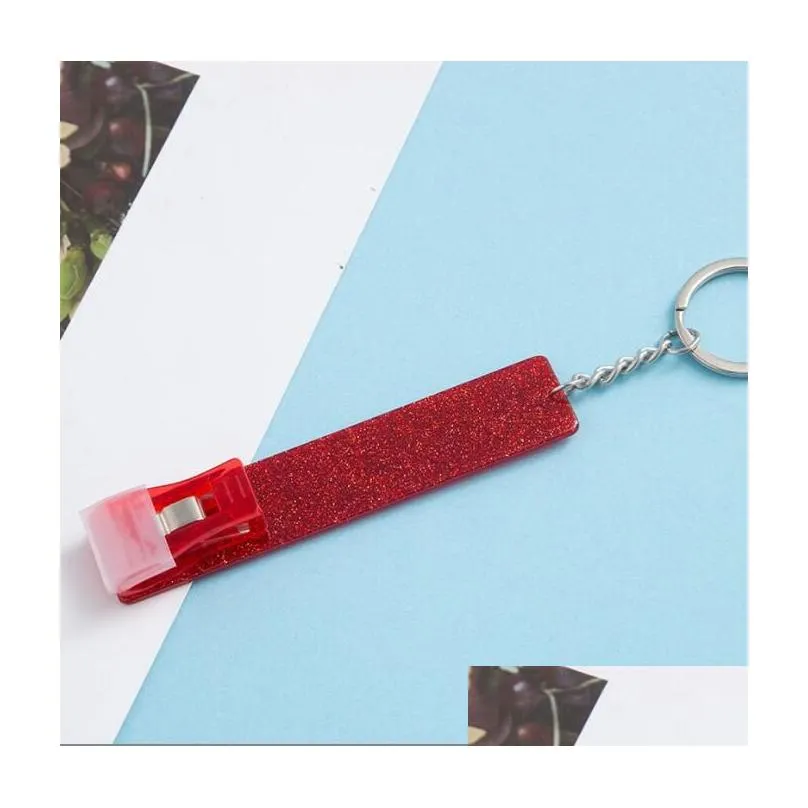 credit card puller keychains cute debit bank cards grabber for long nails atm key chain key ring women with plastic clip