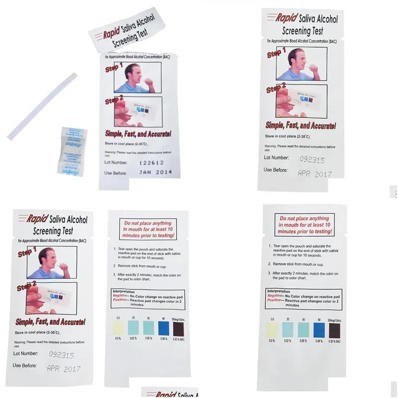 qualitied saliva alcohol test paper/disposable rapid screening alcoholism