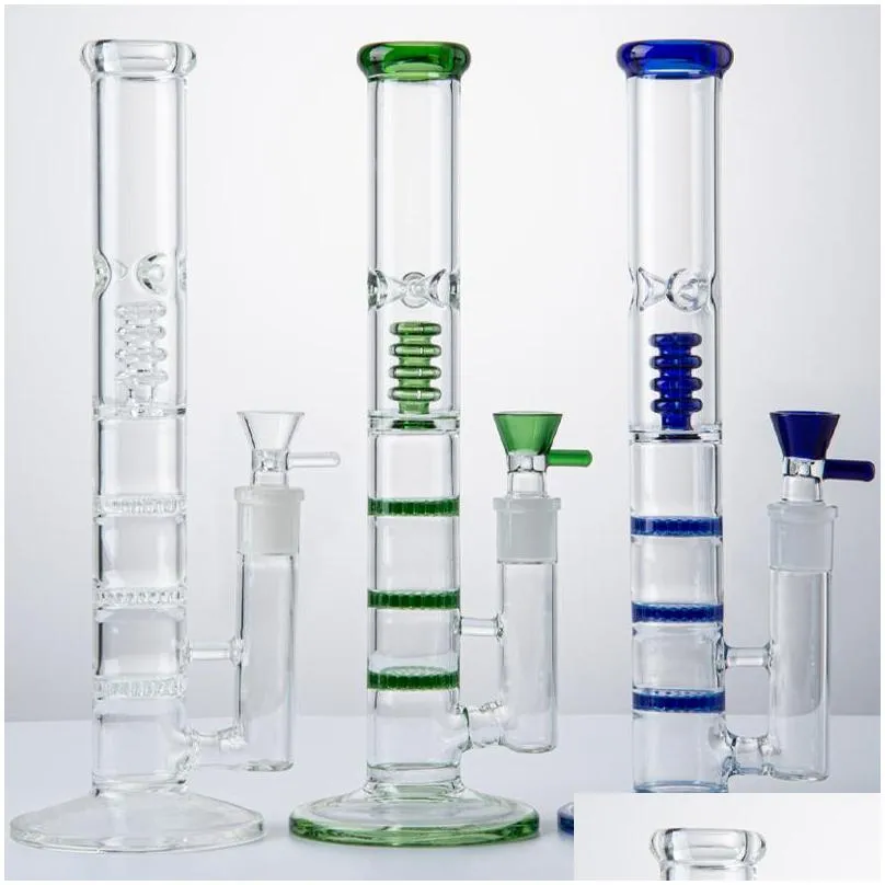 ship by sea hookahs multi styles glass bong 14mm 18mm showerhead perc dab rigs unique shape smoking water pipe bongs 4mm thick with
