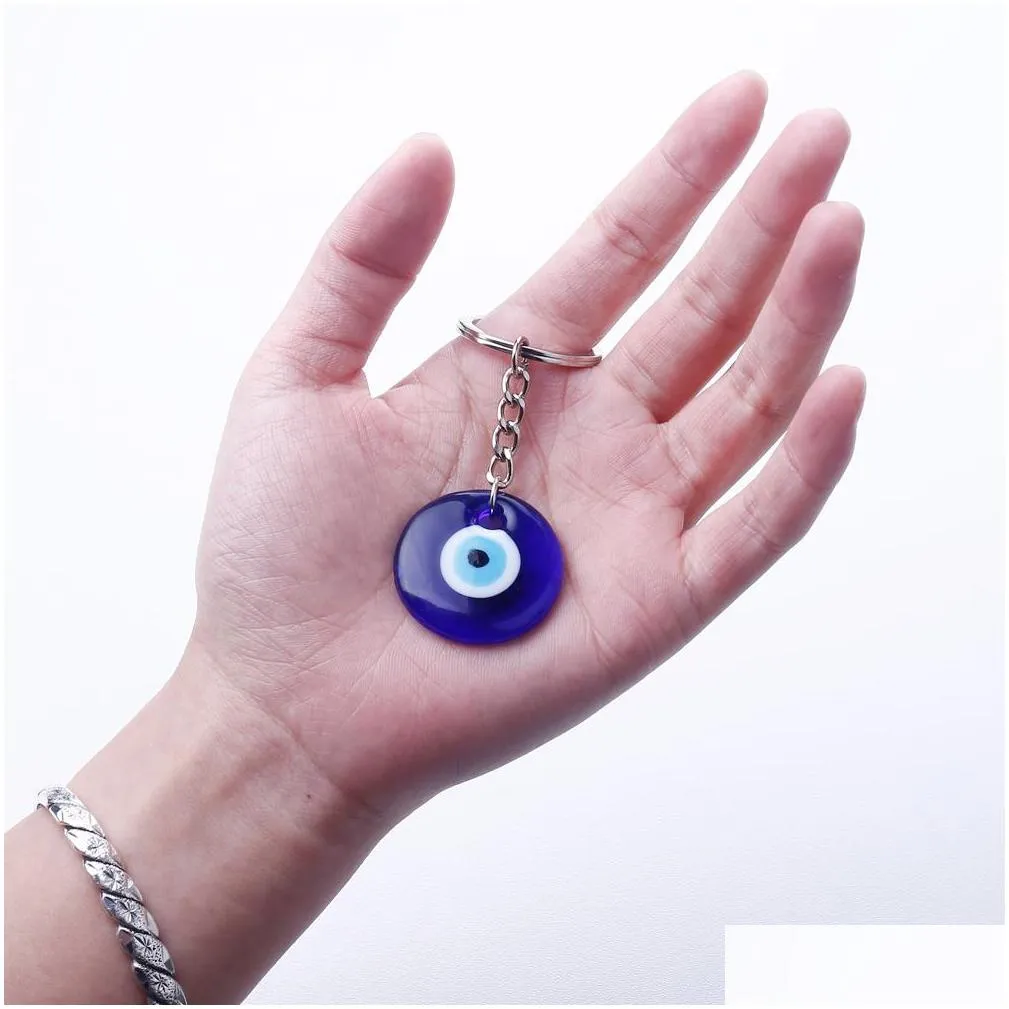 turkish evil blue eye keychain car key ring amulet lucky charm hanging pendant jewerly