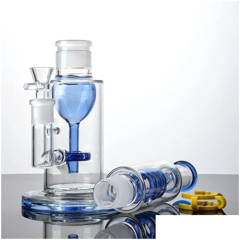 blue green big hookahs glass bong condolence percolator 18mm female joint oil dab rigs perc glass water bongs with bowl wp2283 wp2284