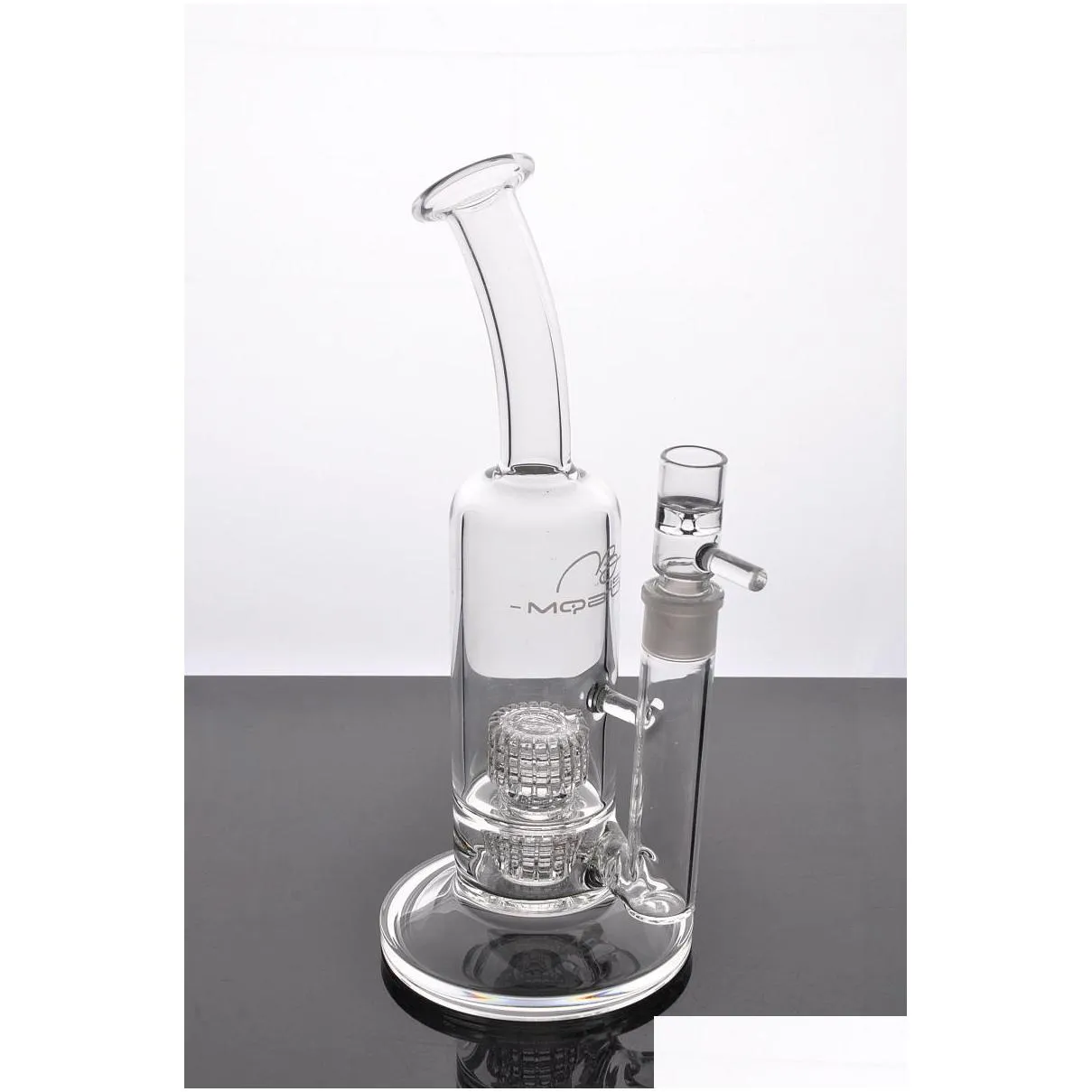 mobius glass bongs bubbler with double stereo matrix perc dab rig hookahs water pipes smoking pipe with 18mm joint