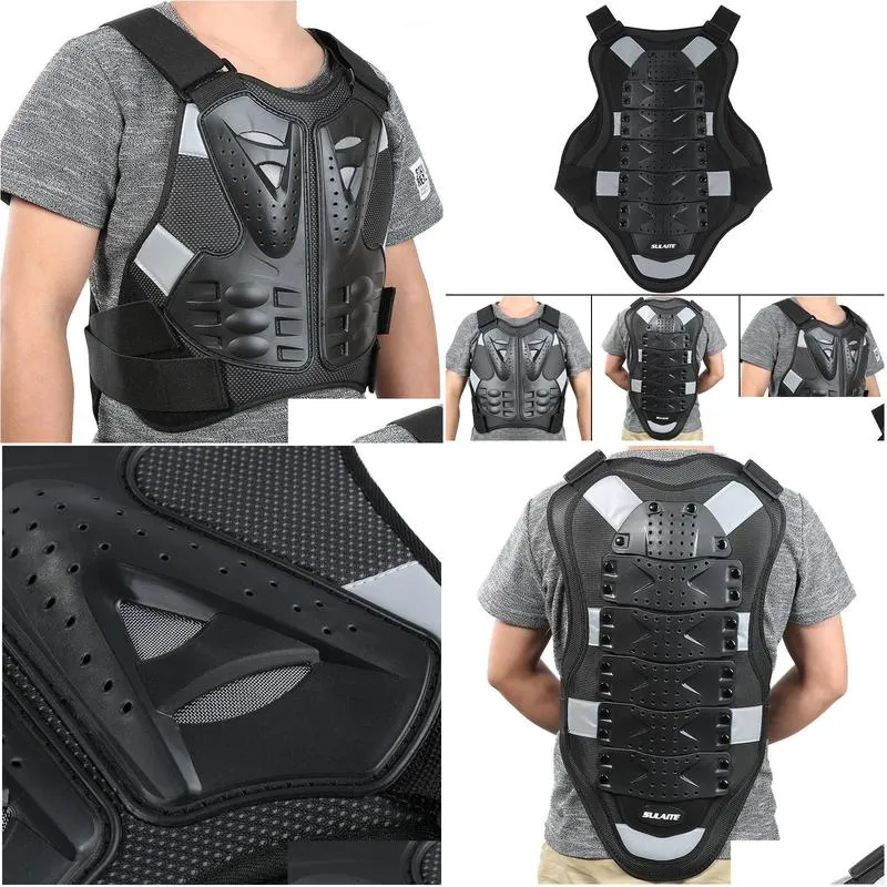 motorcycle armor black motorcross back protector skating snow body armour spine guard xl l moto jacket car accessories armor1