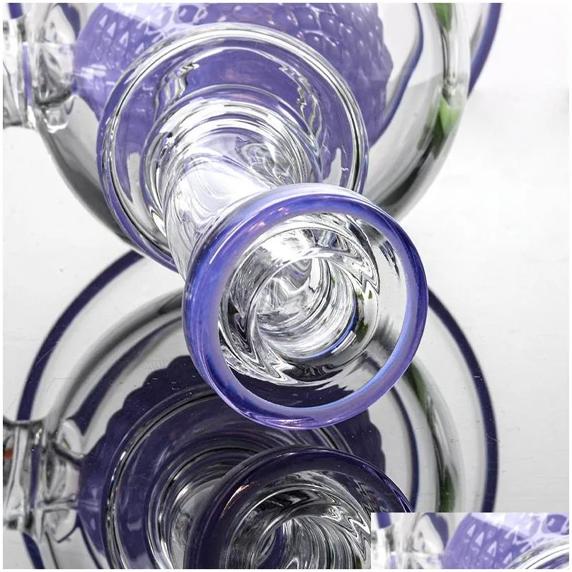 milk green purple hookahs oil dab rigs showerhead perc percolator glass water bongs ball water pipe 14mm joint with bowl xl1971