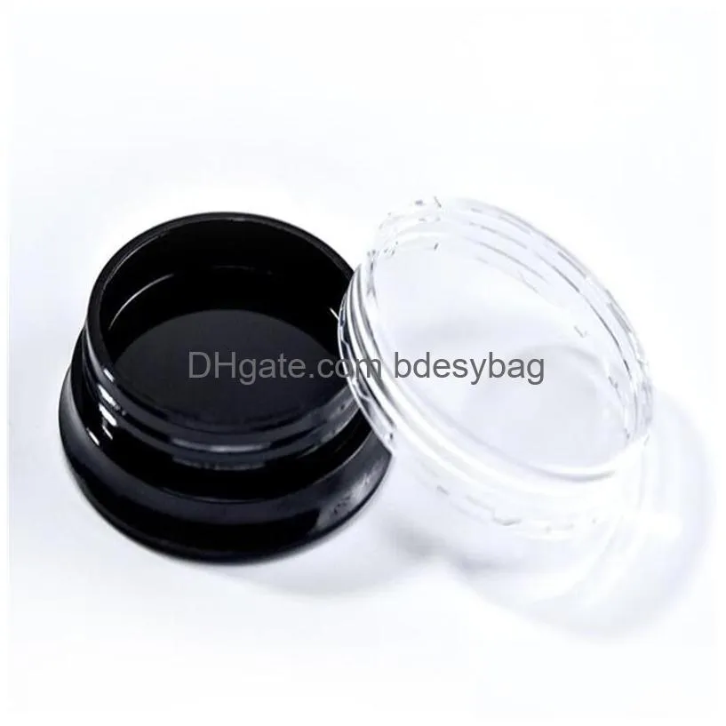 3g round plastic jars bottle with clear lids refillable makeup cream eyeshadow lip balm sample storage container pot