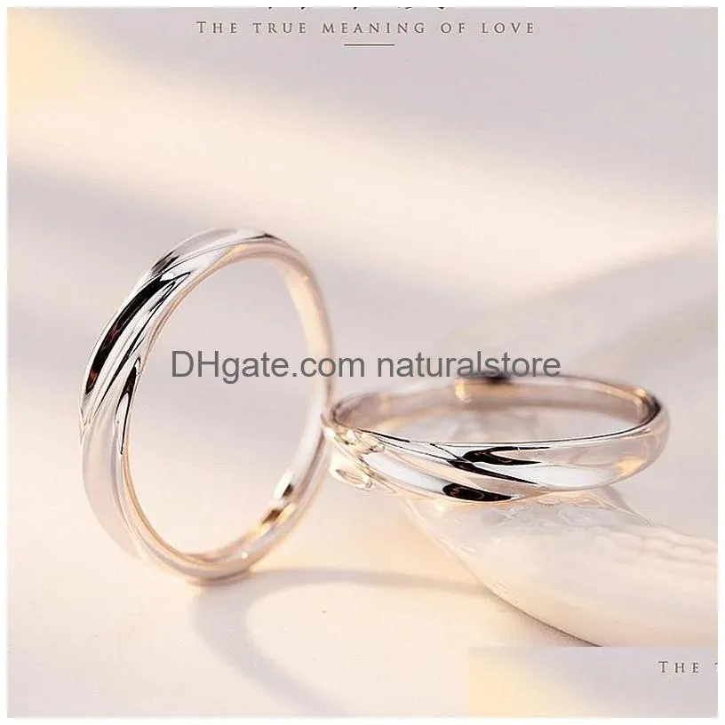 sterling silver couples ring couple titanium steel diamond ring european and american fashion openable couples ring