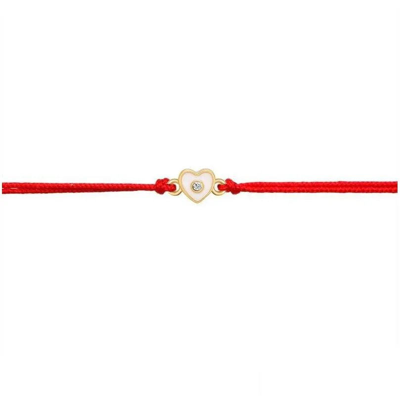 charm bracelets one nice cubic zirconia stone mini peach foreverlove heart bracelet women white enamel small cute red string jewelrycharm